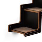 Escadinha Celine Para Gatos Preta 3 Degraus - Subindo Para Di