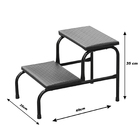 Escadinha Multiuso 2 Degraus Piso Em Mdf Com Emborrachado Ant