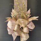 Escapulário Enfeite Natalino Para Porta Arranjo Flor Laço 2m