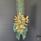 Escapulário Enfeite Natalino Para Porta Laço Arranjo Flor 2m