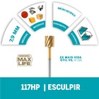 Escareador Broca Ponta Arredondada 117 HP Max Life 10,1x1,77x5,08cm Dremel
