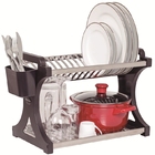 Escorredor 16 Pratos Alto Em Aço Inoxidável Preto Soltecn.