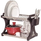 Escorredor 20 Pratos Alto Em Aço Inoxidável Preto.