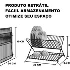 Escorredor Articulado De Louças Vermelho 19 Pratos Softtouch