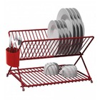 Escorredor Articulado De Louças Vermelho 19 Pratos Softtouch