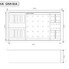 Escorredor Calha Úmida Basic 3 Módulos