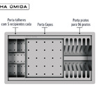 Escorredor Calha Úmida Basic 3 Módulos