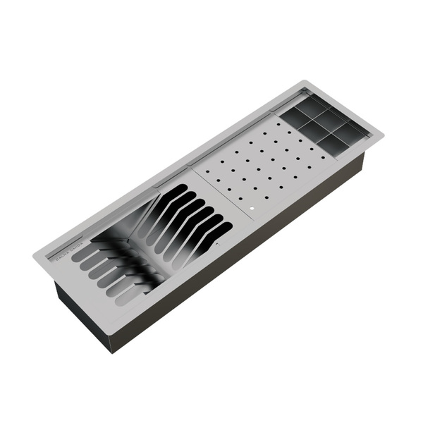 Escorredor Calha Úmida Kitchen Completa Sobrepor Canal Equipa