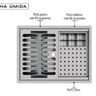 Escorredor Calha Úmida Lateral Quadrada Escorredor Embutido C