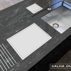 Escorredor Calha Úmida Quadrada Canal Equipado Escorredor Lou