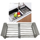 Escorredor Cesto Inox Pia Multiuso Bancada Balcao Regulavel A