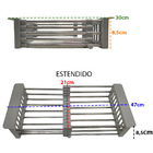 Escorredor Cesto Pia Inox Multiuso Ajustavel Balcao Bancada A