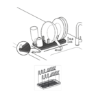 Escorredor Cinza Aço e Plástico Compacto Delinia Eleki
