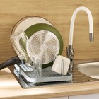 Escorredor Cinza Aço e Plástico Compacto Delinia Eleki