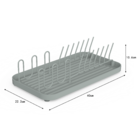 Escorredor Cinza Aço e Plástico Compacto Delinia Eleki