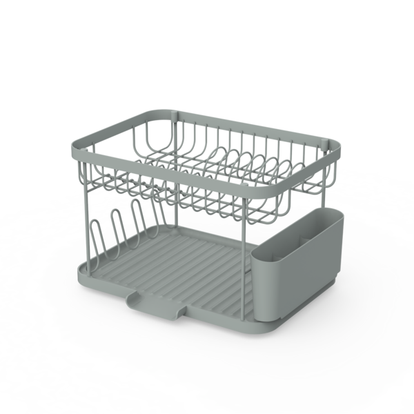 Escorredor Cinza Aço e Plástico Double Delinia Eleki