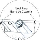 Escorredor Componível Para 6 Copos Para Barra De Cozinha - Aç