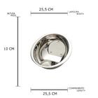 Escorredor De Arroz Aço Inox Prime 25cm Lyor 2223