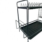 Escorredor de Louça 2 Andares com Porta-Talheres, Suporte par