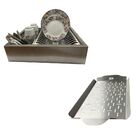 Escorredor De Louça Aço Inox Escovado 33,5x43x11cm + Bandeja