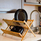 Escorredor De Louça Bambu Copo 13 Pratos Cozinha Pia Bancada