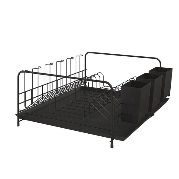 Escorredor De Louça Com Bandeja E Porta Talheres De Plástico