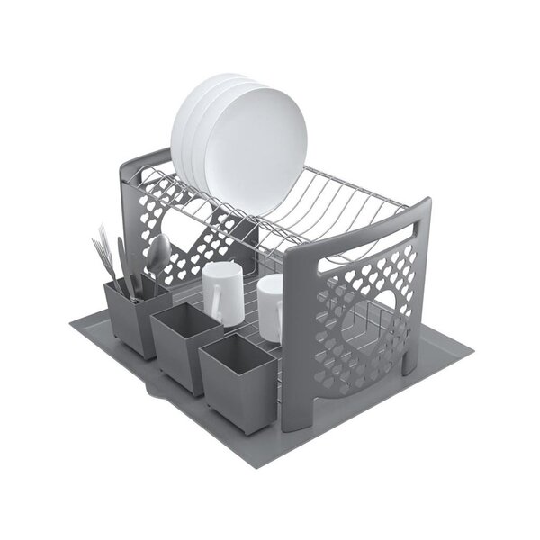 Escorredor De Louça Com Laterais Em Coração E Bandeja Em Plás