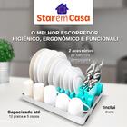 Escorredor De Louca Cozinha Dobrável 12 Pratos Copo Porta Tal