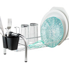 Escorredor De Louça Cromado 12 Pratos Suporte 05 Copos Porta