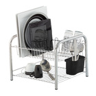 Escorredor De Louça Cromado 16 Pratos Quadrados 05 Copos Port