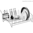 Escorredor De Louça Cromado Laminado 16 Pratos 08 Copos Porta