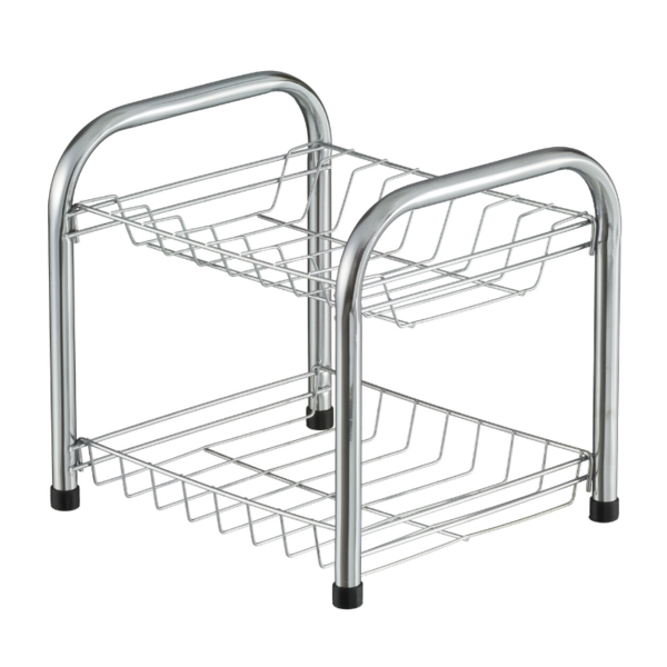 Escorredor De Louça Duplo 08 Pratos Desmontável Cromado Organ