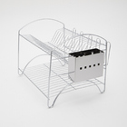 Escorredor De Louça Duplo Cromado Laminado 16 Pratos 05 Copos