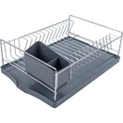 Escorredor De Louça Em Aço Cromado Com Bandeja  Plurale - Tra