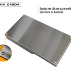 Escorredor De Louça Inox Calha Úmida Pratos Copos E Talheres