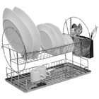 Escorredor De Louça Paris 19 Pratos 2 Andares Em Aço Com Port