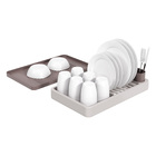 Escorredor De Louça Plástico com Bandeja Coletora de Água Fendi Flat Coza