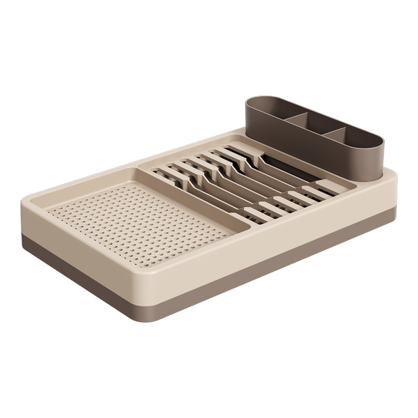 Escorredor De Louça Plástico com Bandeja Coletora de Água Fendi Flat Coza