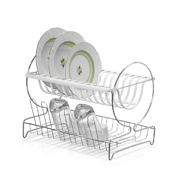 Escorredor De Louça Prime Duplo Arame Branco