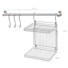 Escorredor De Louça Suspenso Organizador Cozinha De Parede Co