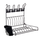 Escorredor De Louça Suspenso Parede 10 Pratos - Preto