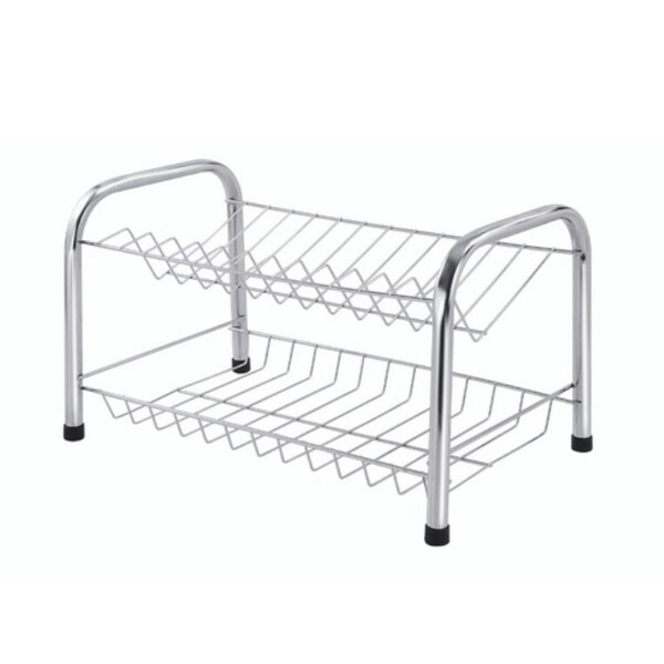 Escorredor De Louças 13 Pratos Duplo Aço Inox Cromado