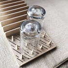 Escorredor de Louças com Tapete 60x45cm Bege Hudson Home