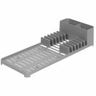 Escorredor De Louças Com Tapete De Copo Slim Single Cinza