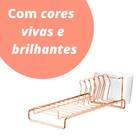 Escorredor De Louças Compacto Rose Gold E Branco Future 984rg