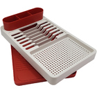 Escorredor De Louças Coza Flat 42x26x10cm Vermelho Light Gray