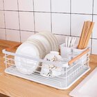 Escorredor De Louças De Metal E Madeira Com Bandeja 43x32cm B