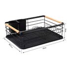 Escorredor De Louças De Metal E Madeira Com Bandeja 43x32cm P