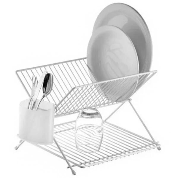 Escorredor De Louças Dobrável Articulado De Pratos E Talheres