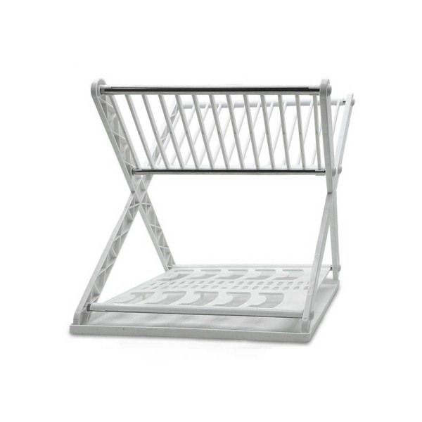 Escorredor De Louças Dobrável Compacto 12 Pratos - Branco